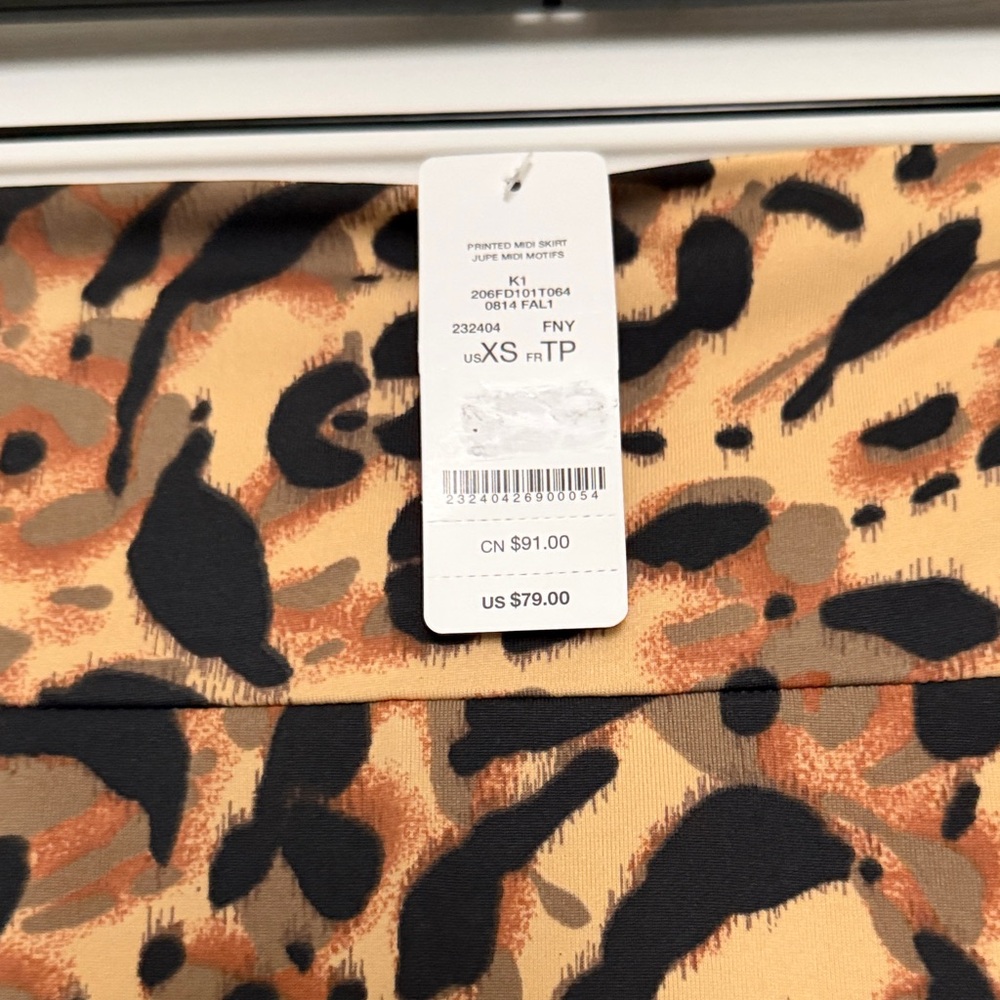New Bebe Animal Print Pencil Skirt Sz Xs. - Picture 3 of 6